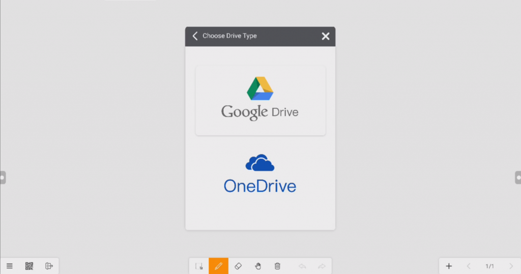 Meetboard storage service: Google Drive & OneDrive