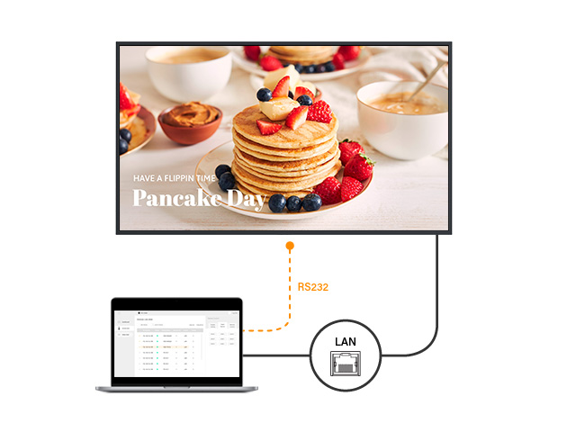 All-in-One Digital Signage Display_ All-in-One icons_ RS232 and LAN Control-1